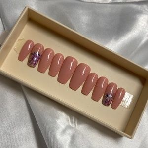 Flower Press on Nails